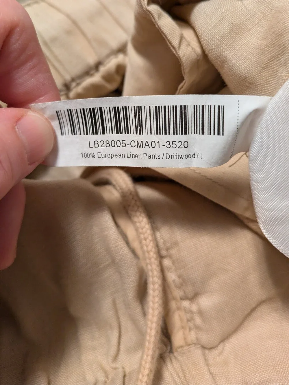 Quince Men's 100% European Linen Pants Driftwood Large L 32